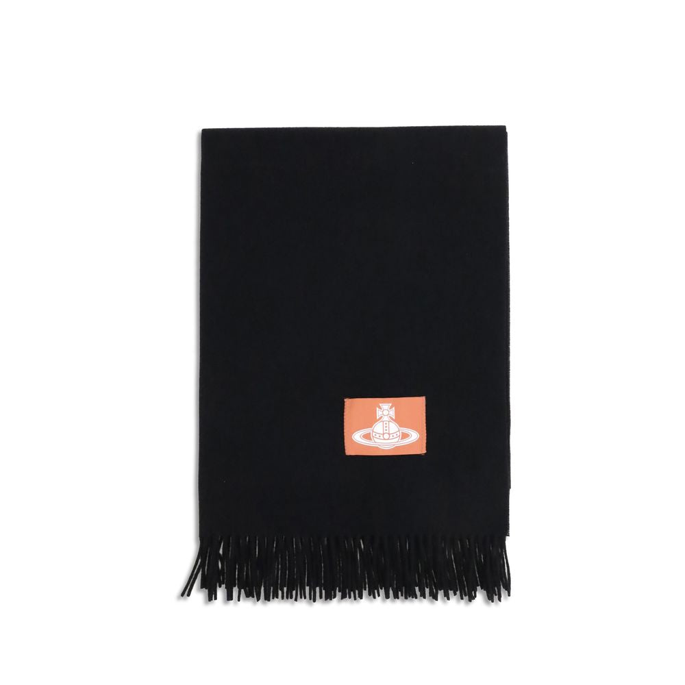 Vivienne Westwood Black Wool Women's Scarf