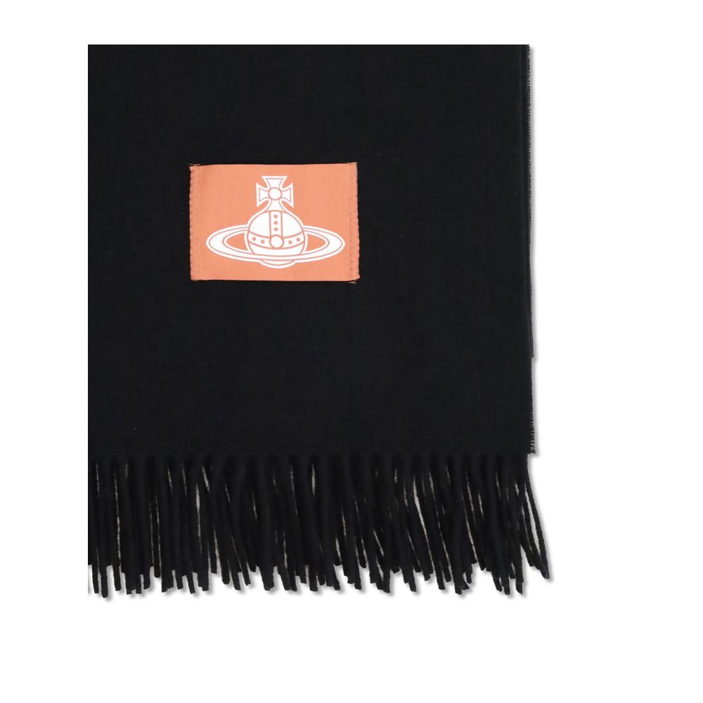Vivienne Westwood Black Wool Women's Scarf