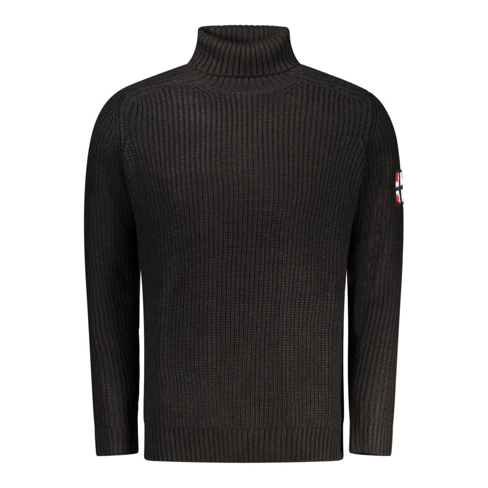 Norway 1963 Black Acrylic Men Men's Sweater