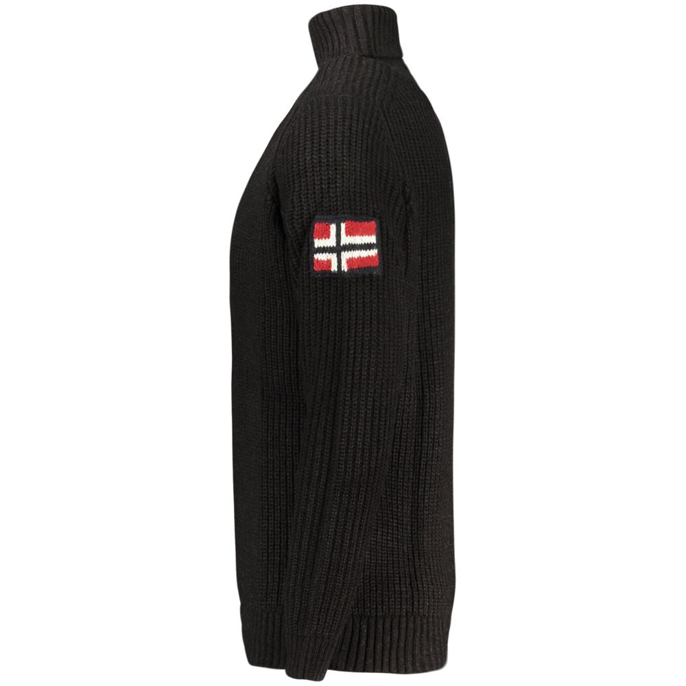 Norway 1963 Black Acrylic Men Men's Sweater