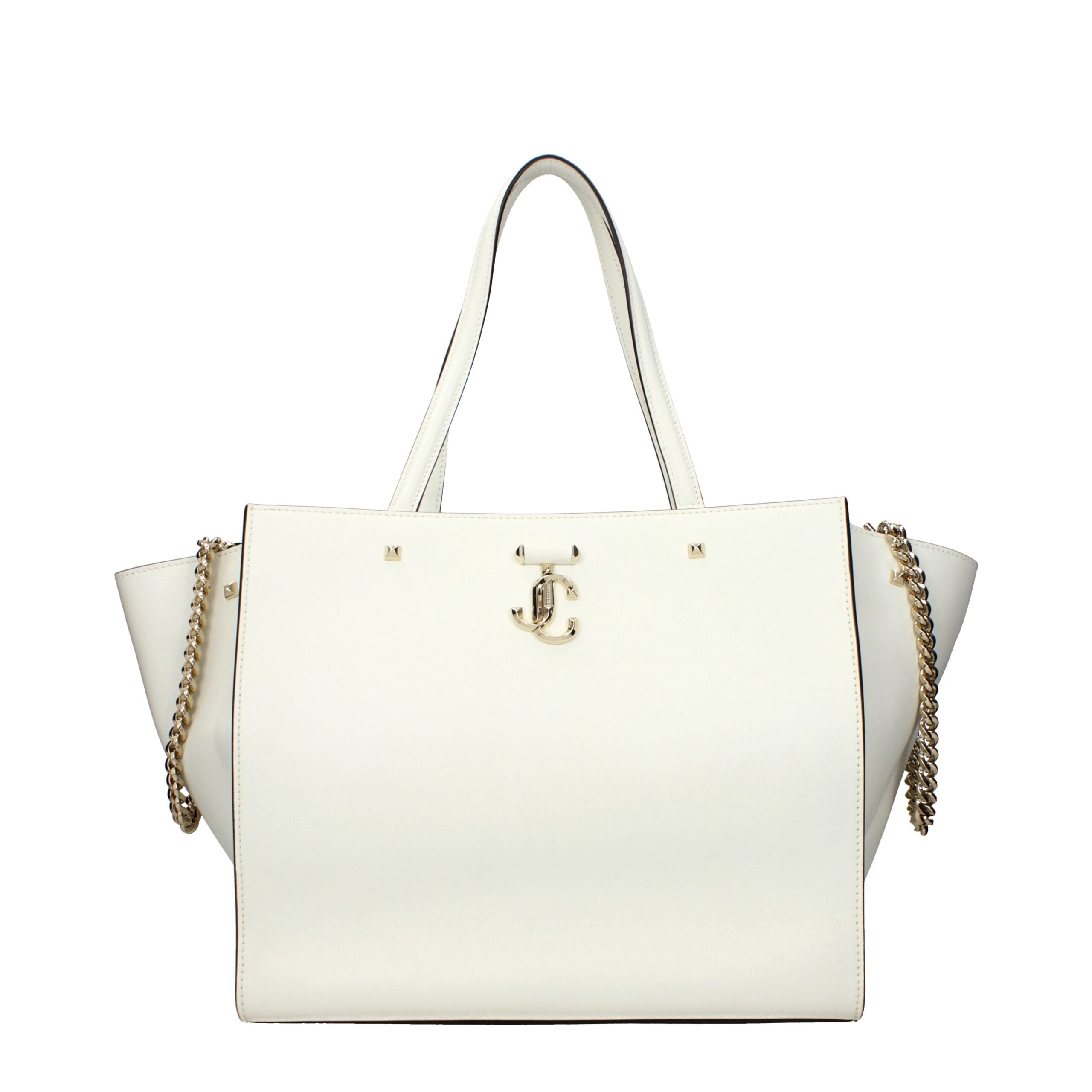 Jimmy Choo White Leather Shoulder Women's Bag