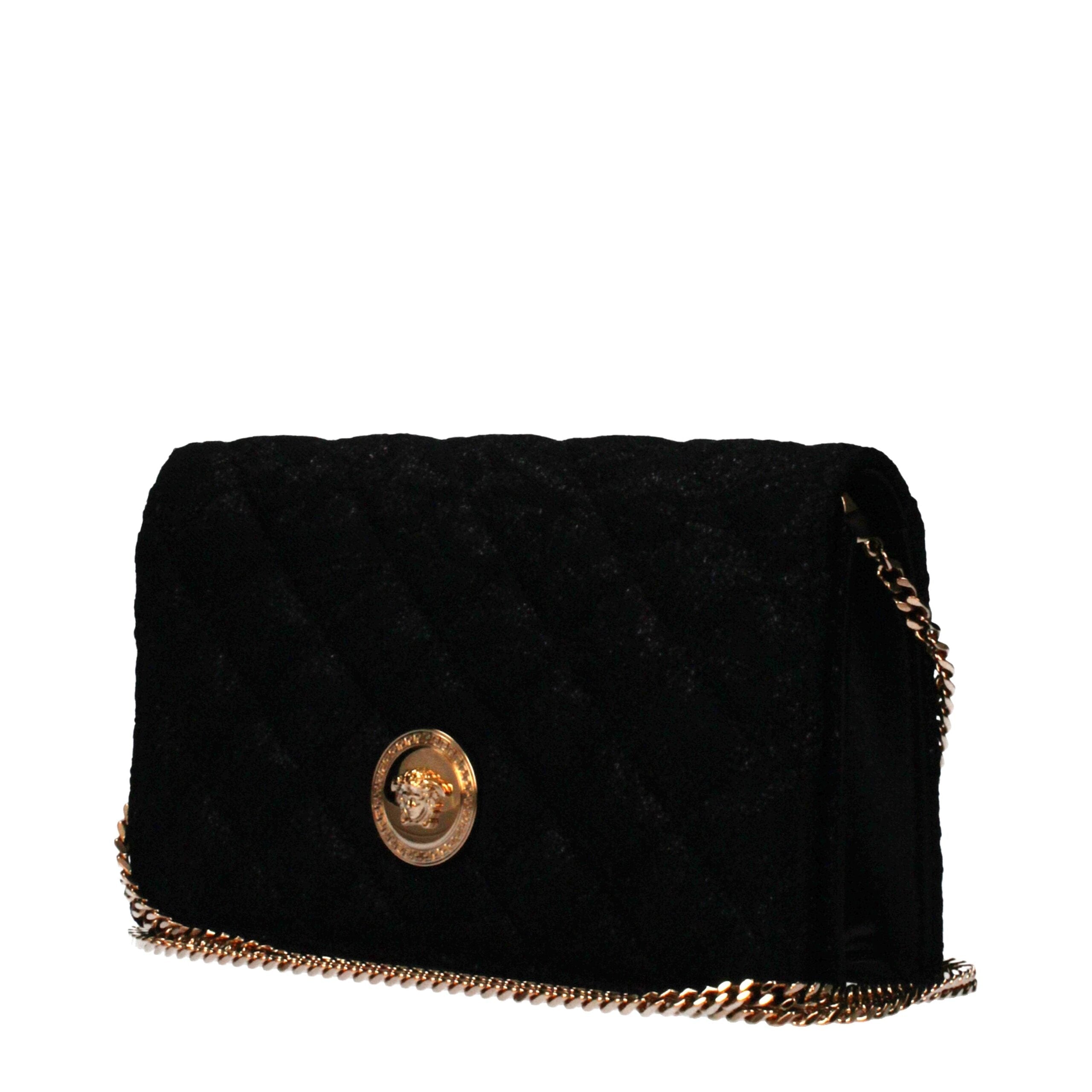 Versace Black Fabric Clutch Women's Bag