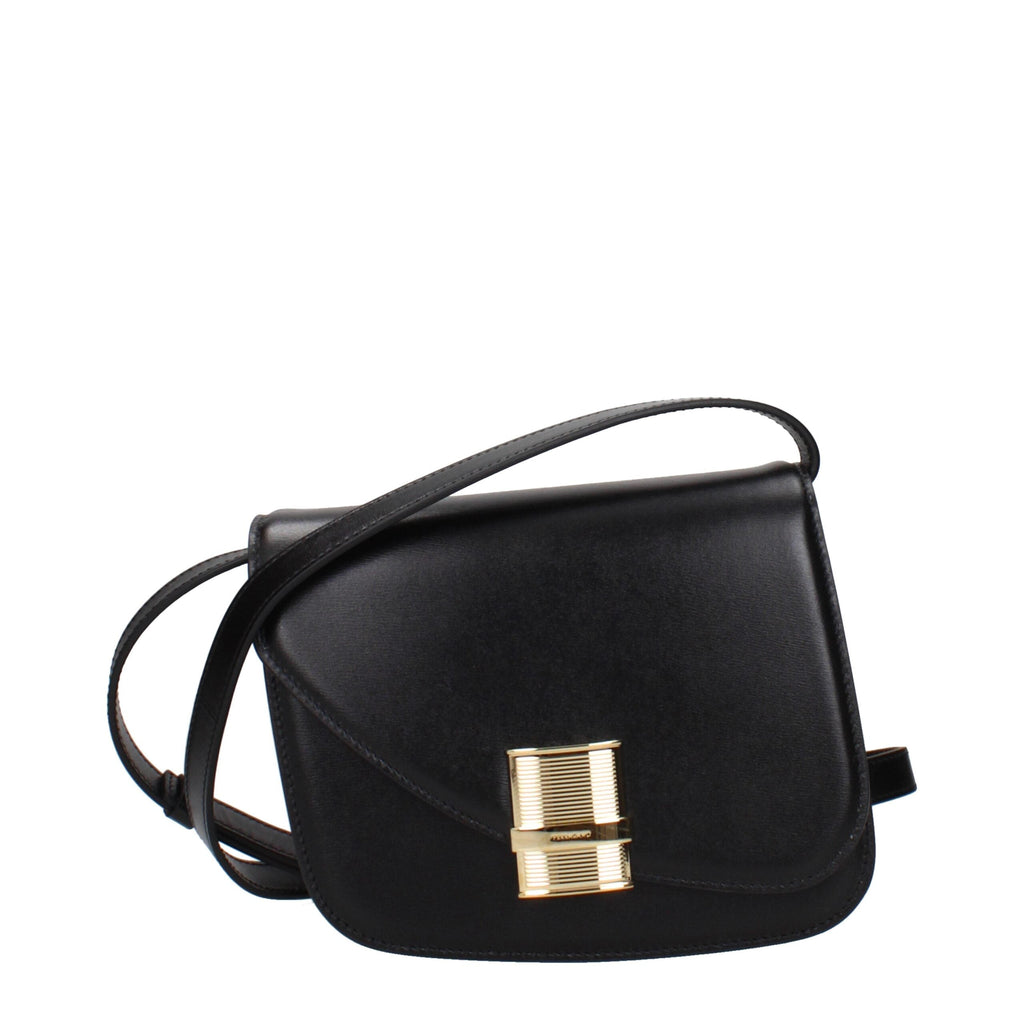 Salvatore Ferragamo Black Leather Crossbody Women's Bag