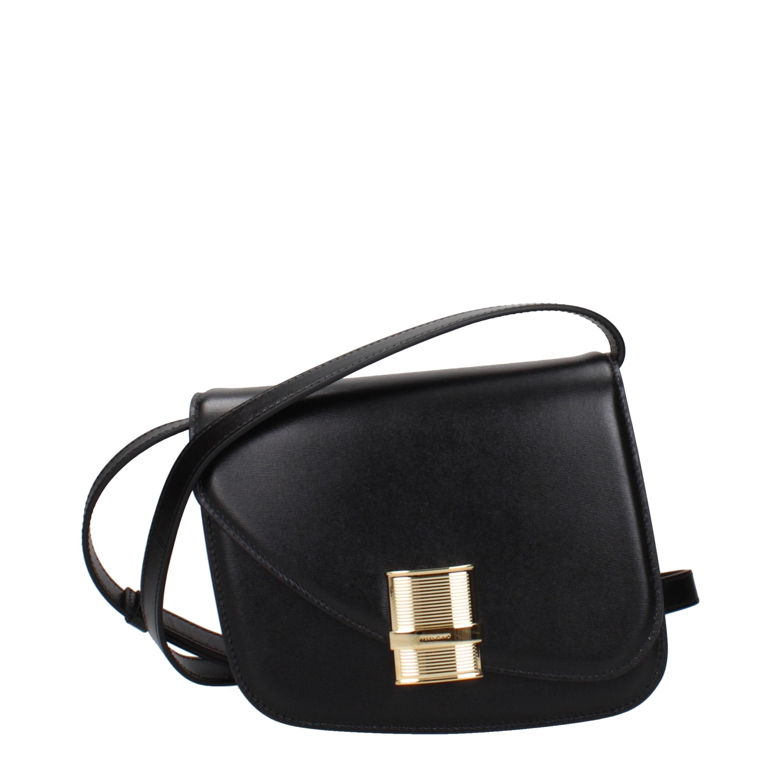 Salvatore Ferragamo Black Leather Crossbody Women's Bag