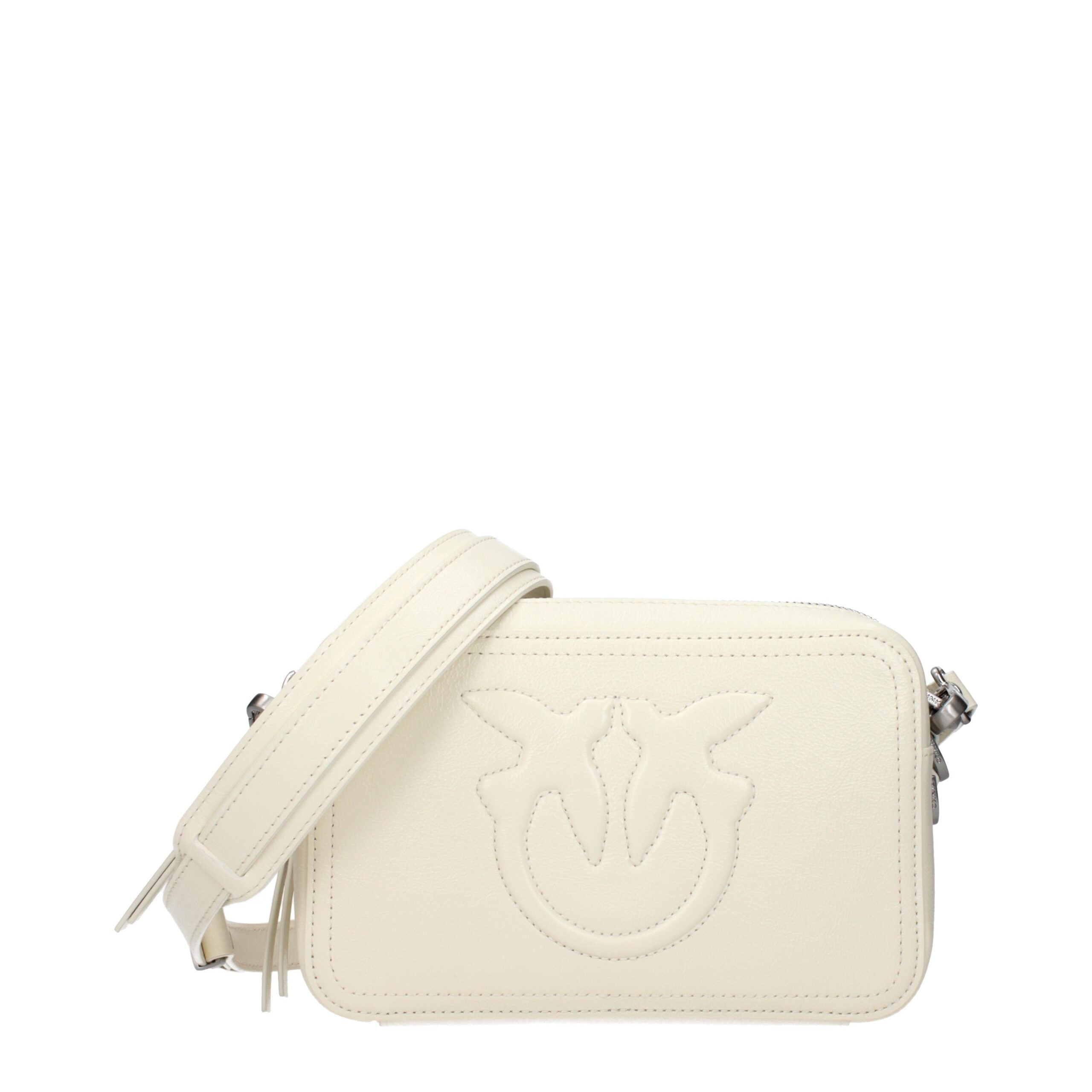 PINKO White Leather Crossbody Women's Bag