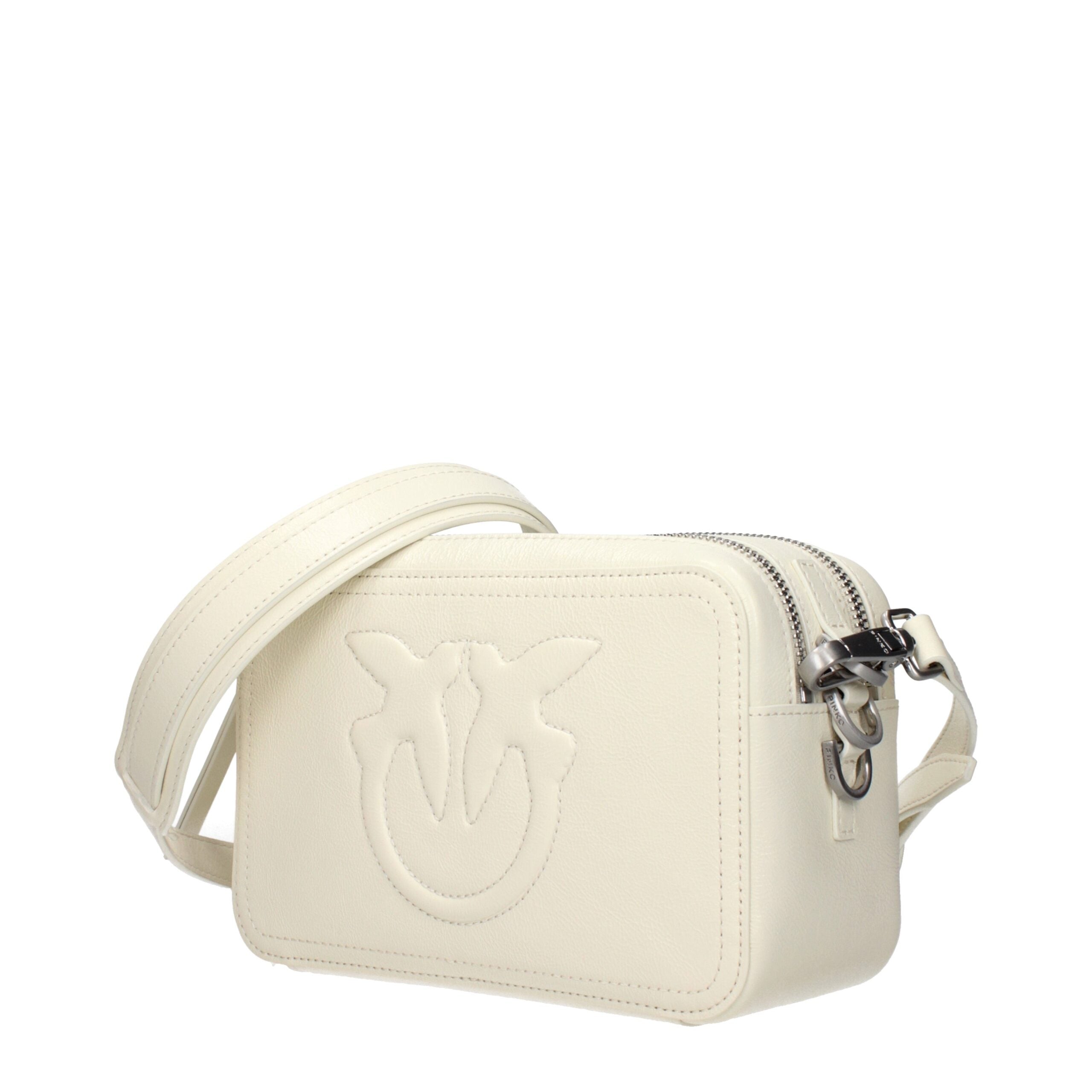 PINKO White Leather Crossbody Women's Bag