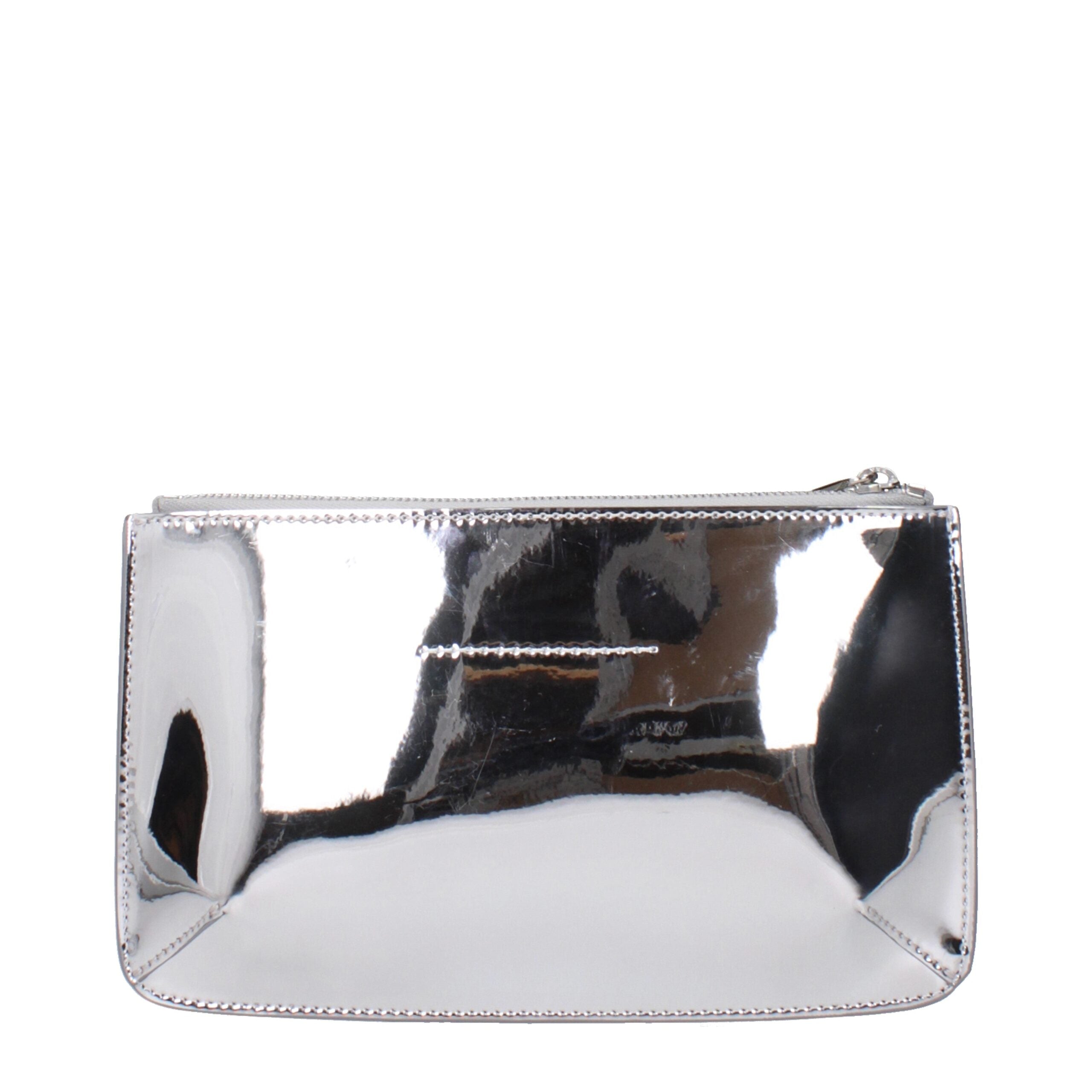 Maison Margiela Gray Leather Clutch Women's Bag