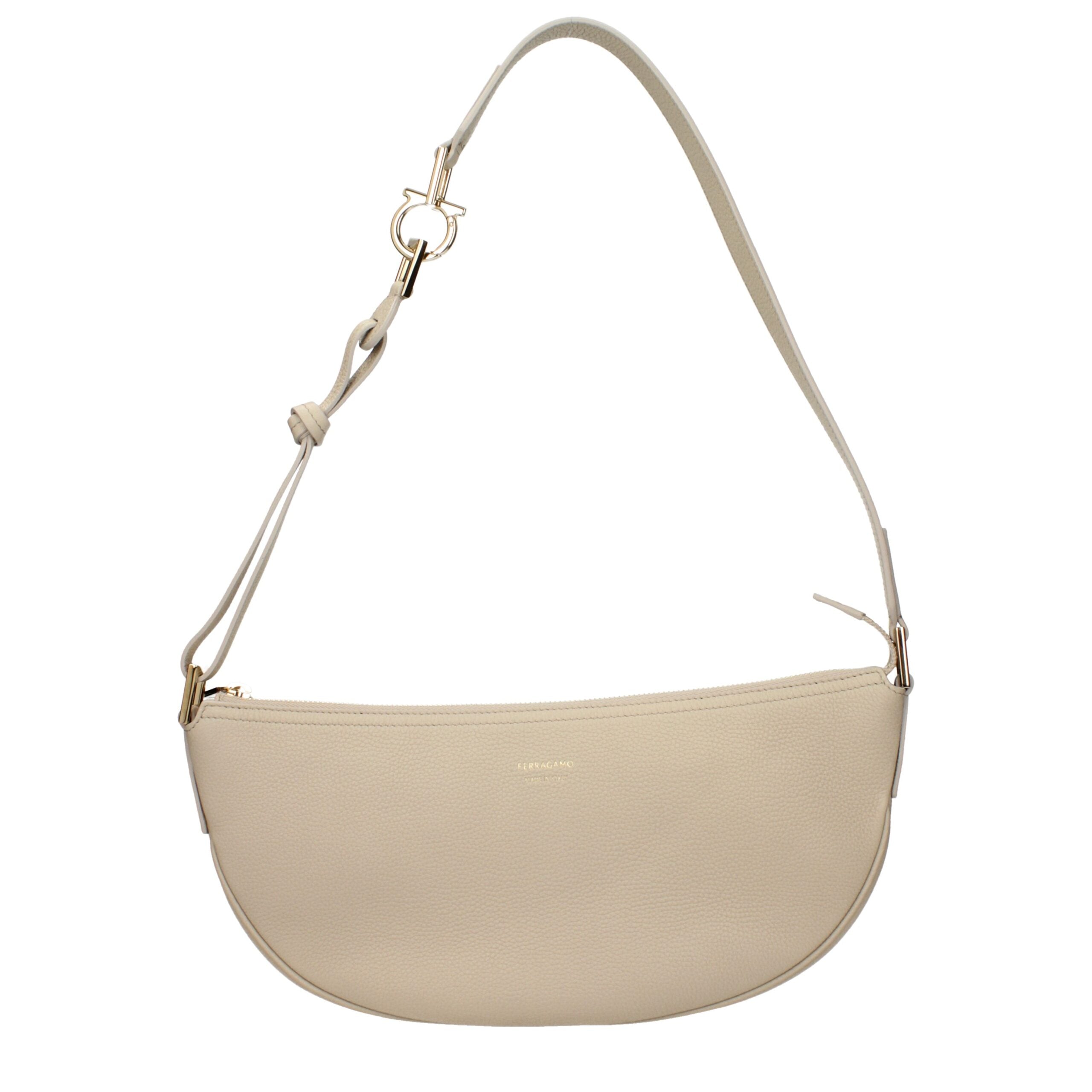 Salvatore Ferragamo Gray Leather Shoulder Women's Bag