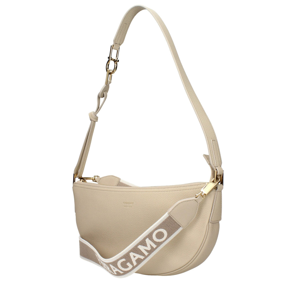 Salvatore Ferragamo Gray Leather Shoulder Women's Bag