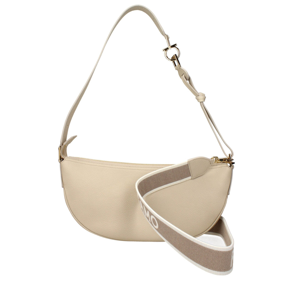 Salvatore Ferragamo Gray Leather Shoulder Women's Bag