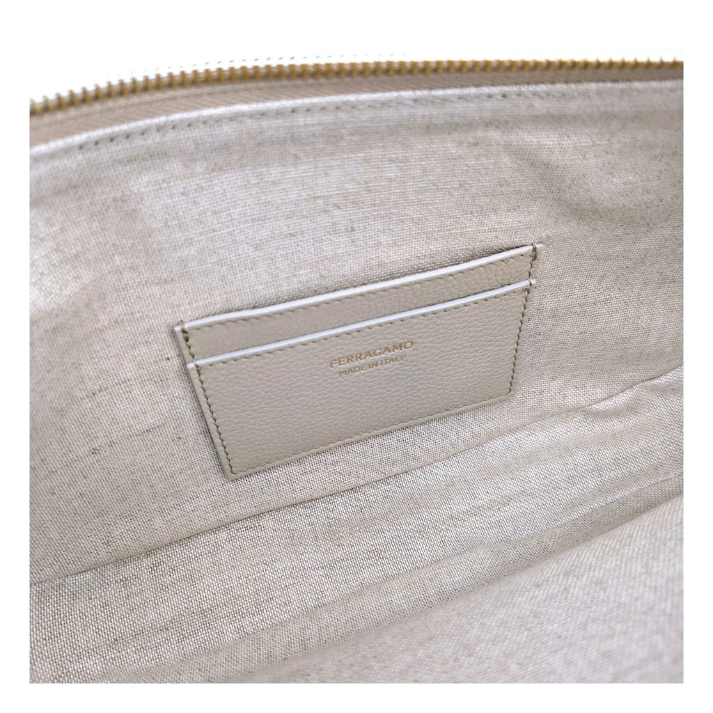 Salvatore Ferragamo Gray Leather Shoulder Women's Bag