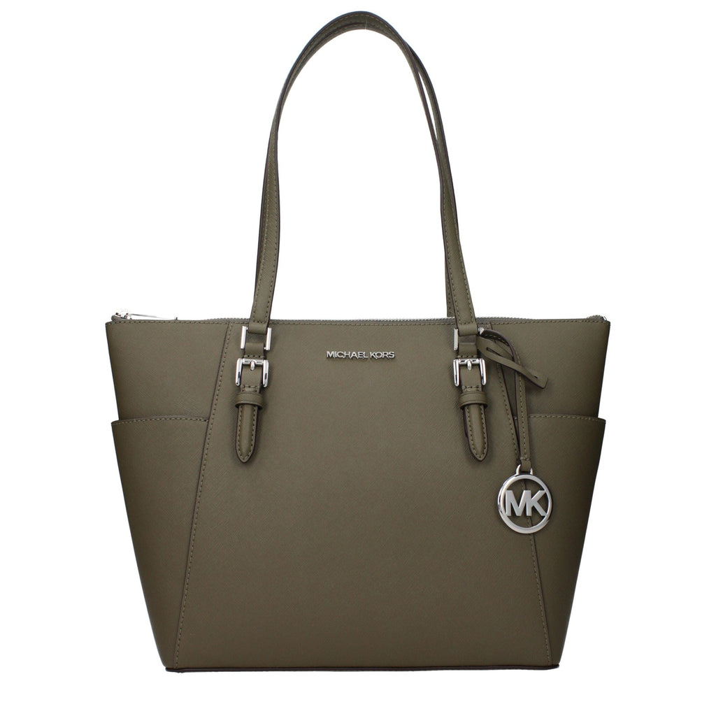 Michael Kors Green Leather Shoulder Women's Bag