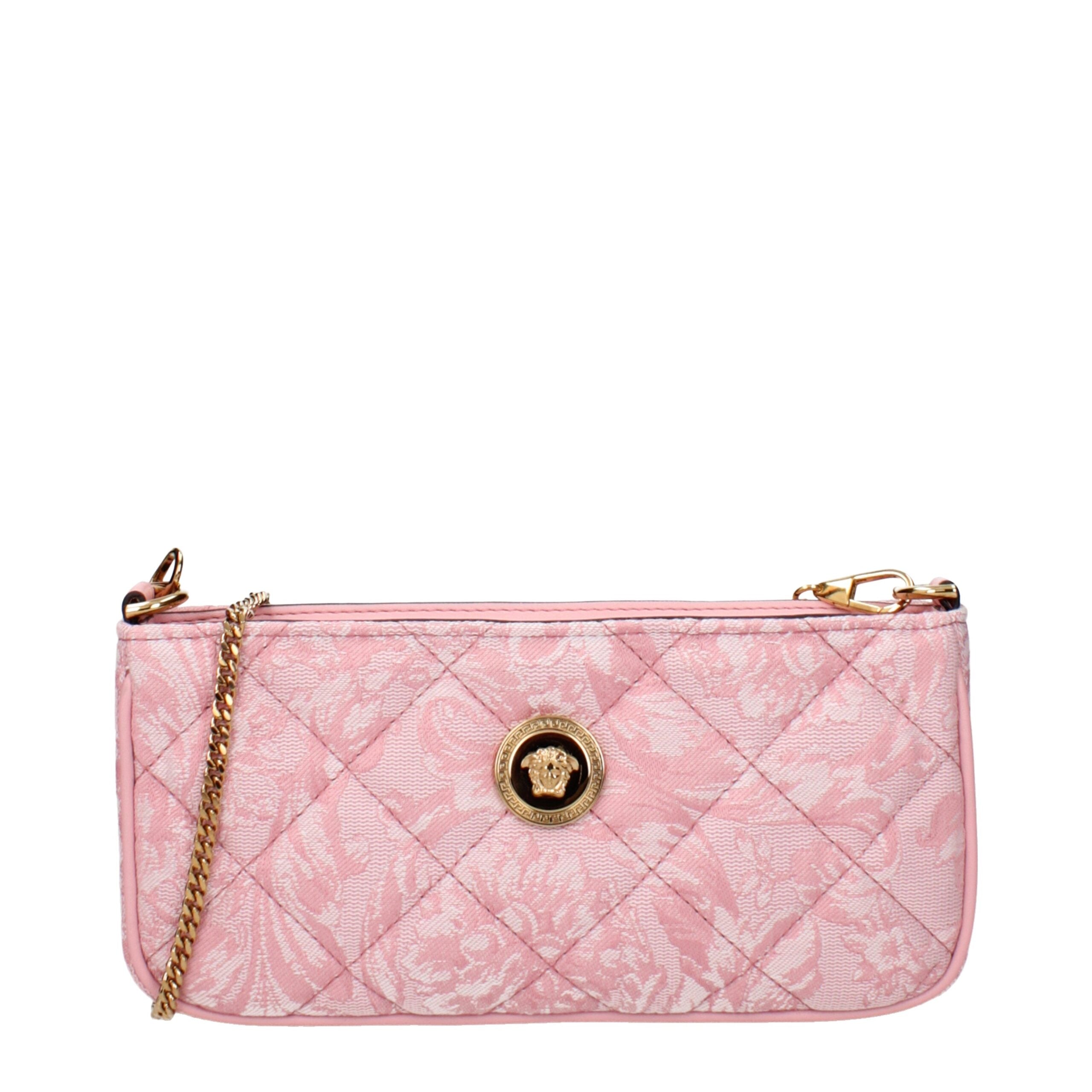 Versace Pink Fabric Crossbody Women's Bag