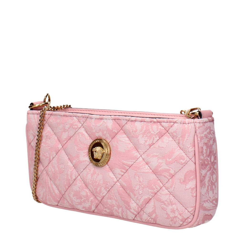 Versace Pink Fabric Crossbody Women's Bag