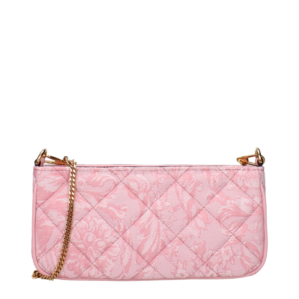 Versace Pink Fabric Crossbody Women's Bag
