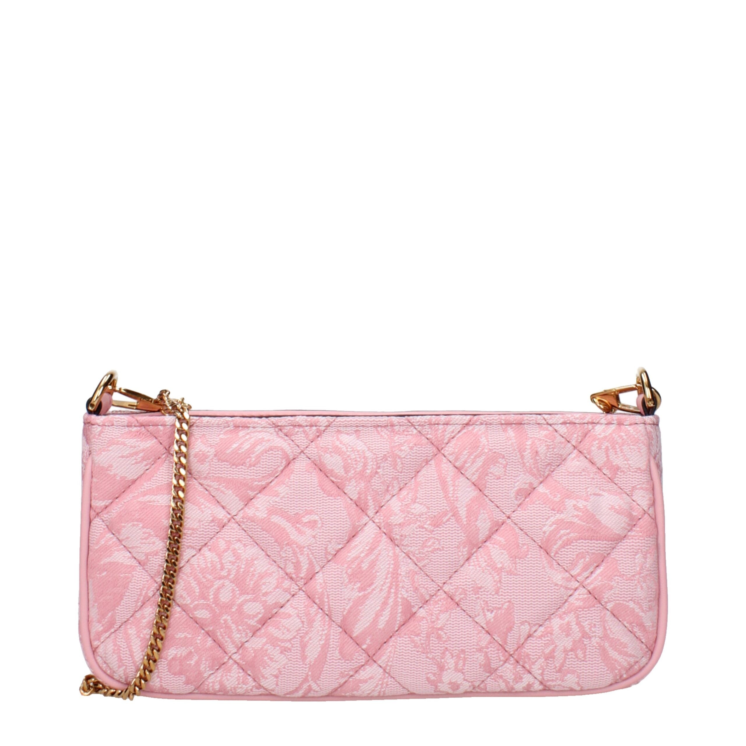 Versace Pink Fabric Crossbody Women's Bag