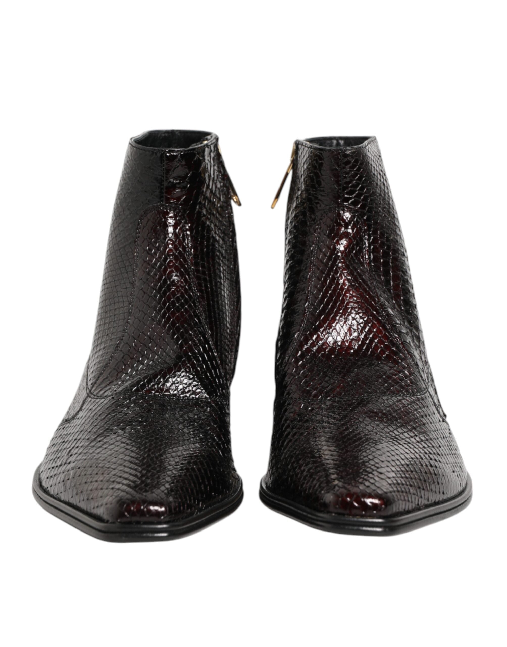 Dolce & Gabbana Bordeaux Chelsea Men Short Ankle Boots Men's Shoes