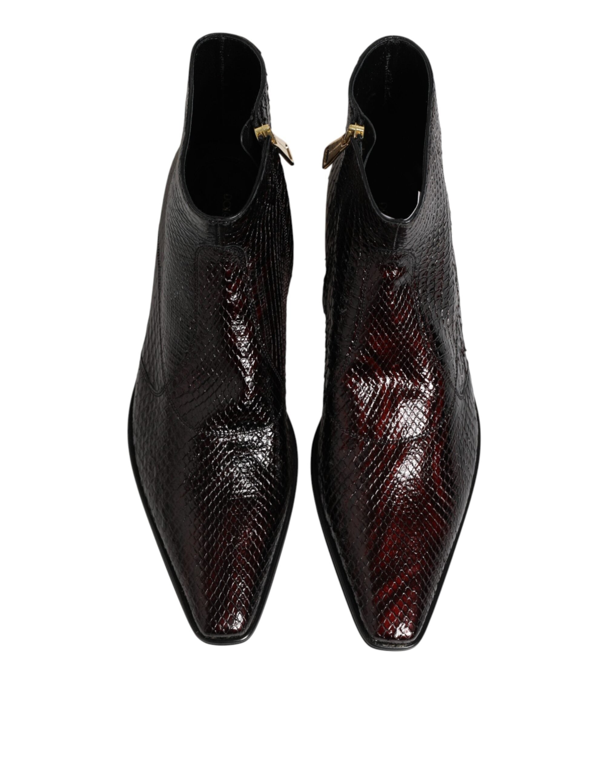 Dolce & Gabbana Bordeaux Chelsea Men Short Ankle Boots Men's Shoes