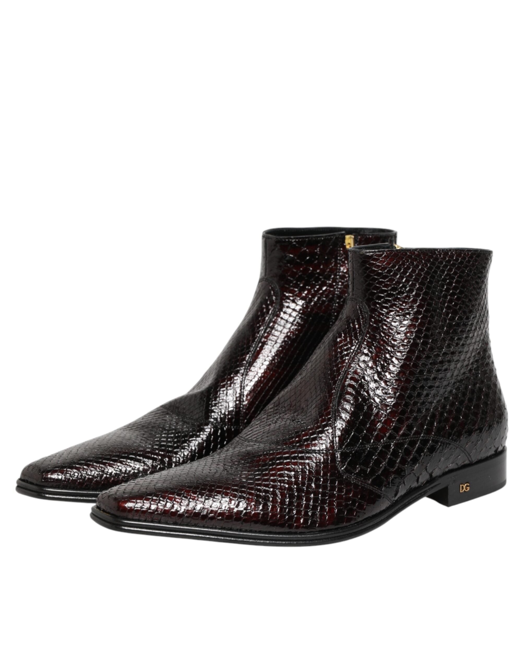Dolce & Gabbana Bordeaux Chelsea Men Short Ankle Boots Men's Shoes
