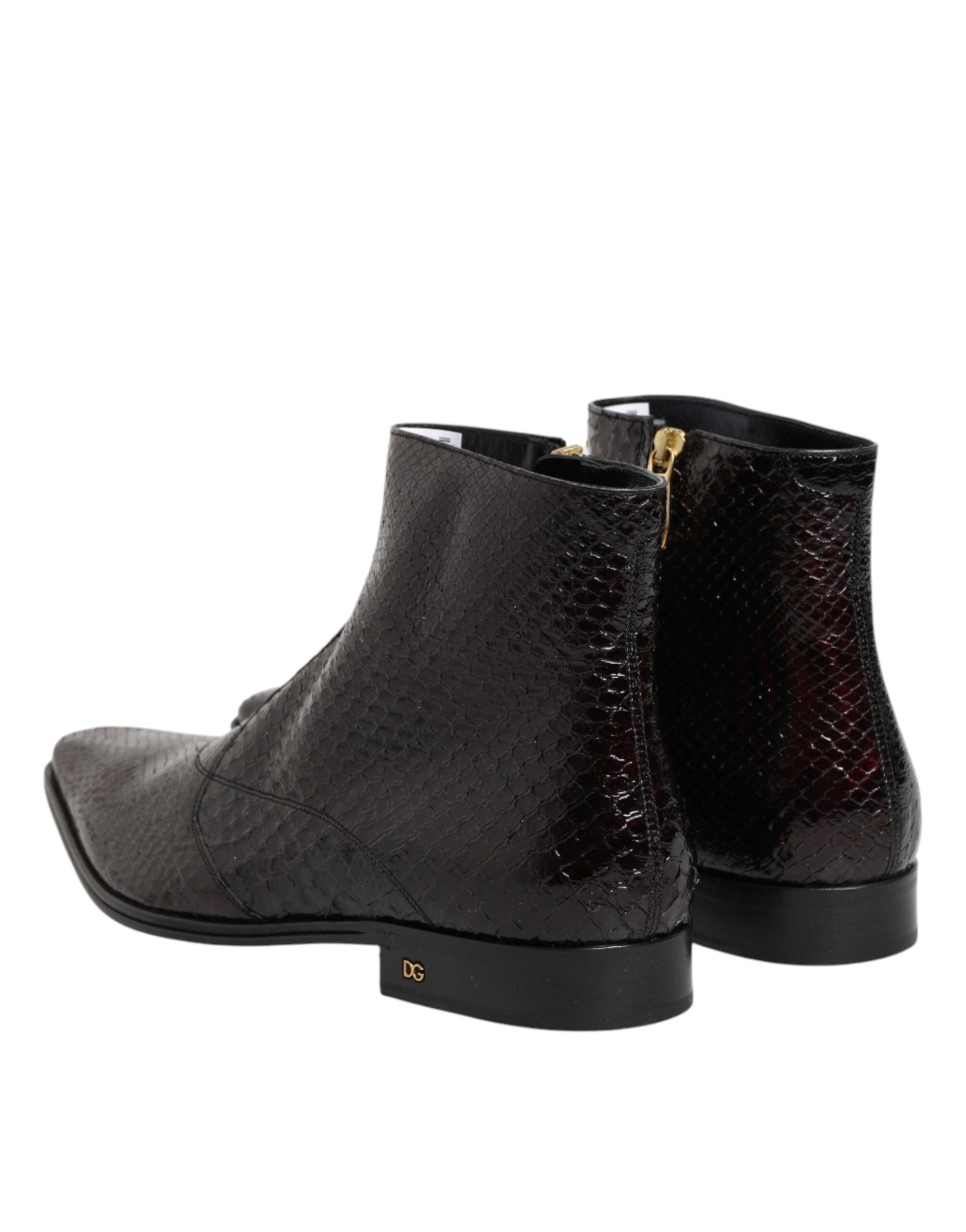 Dolce & Gabbana Bordeaux Chelsea Men Short Ankle Boots Men's Shoes