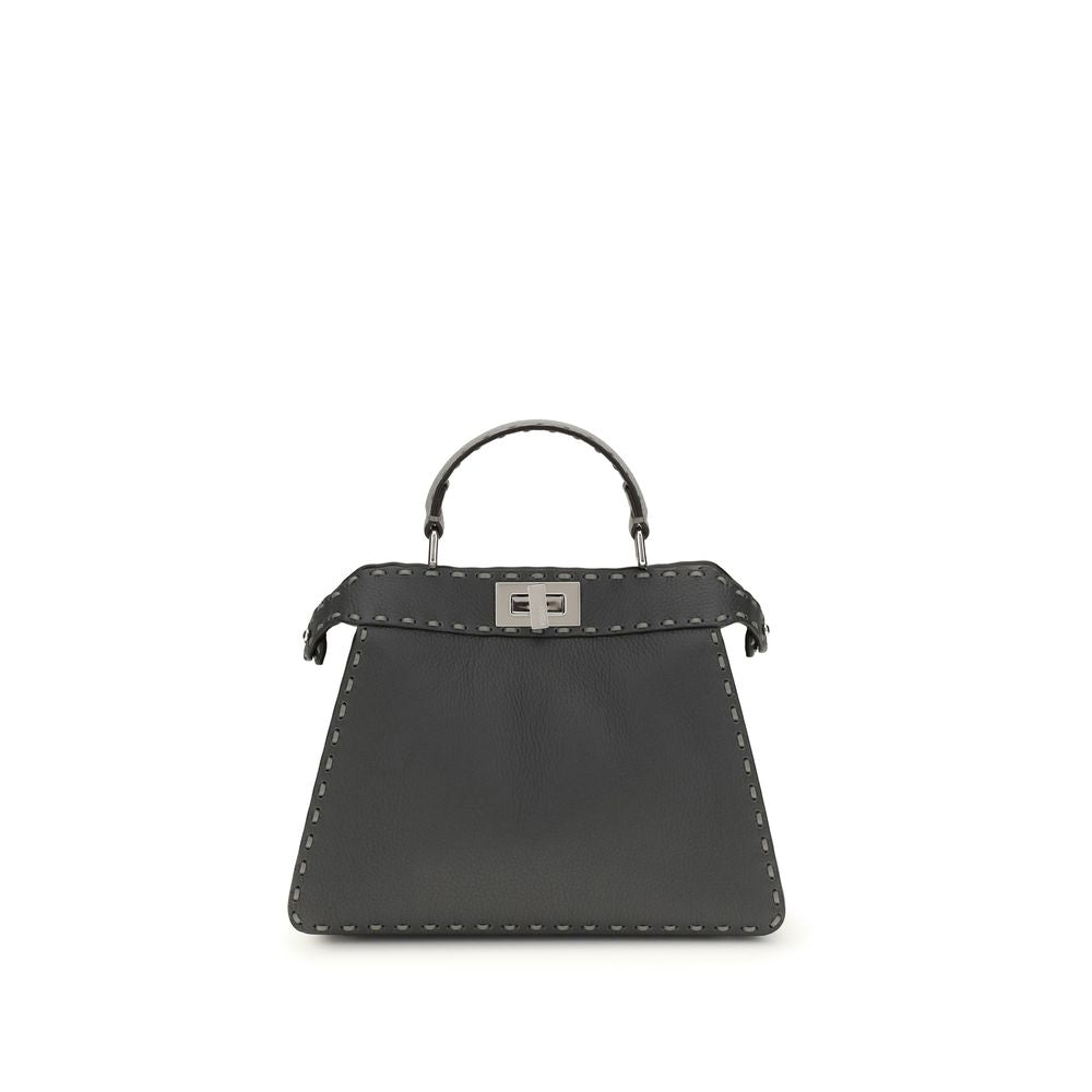 Fendi Gray Leather Women's Handbag