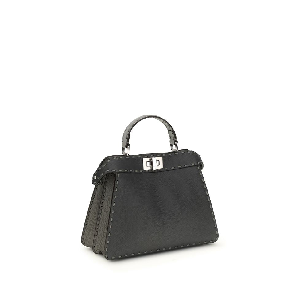 Fendi Gray Leather Women's Handbag