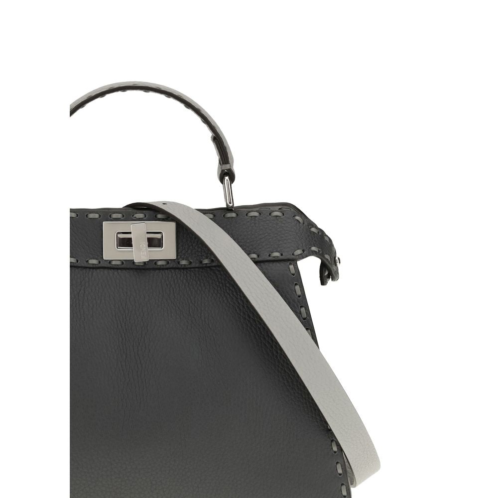 Fendi Gray Leather Women's Handbag