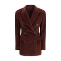 Brunello Cucinelli Bordeaux Cotton Women's Coat