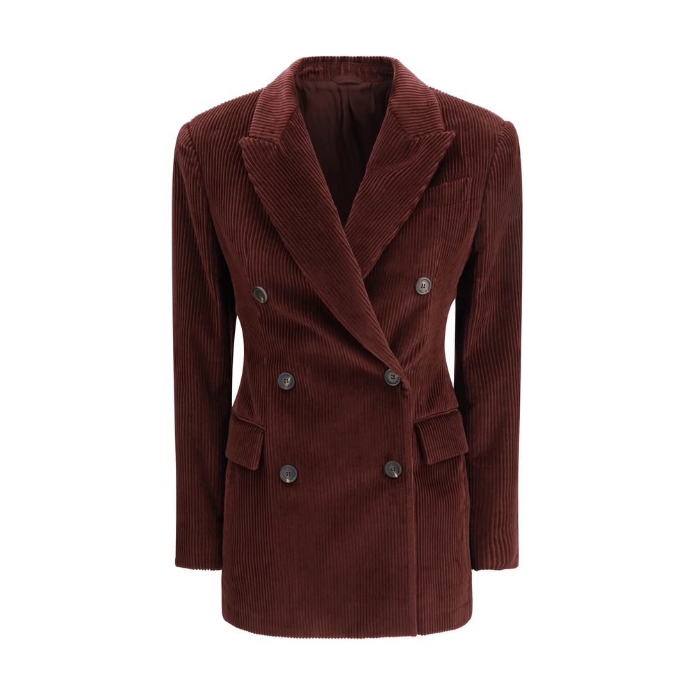 Brunello Cucinelli Bordeaux Cotton Women's Coat
