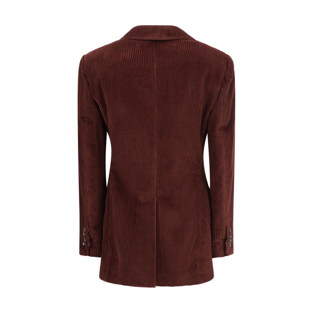 Brunello Cucinelli Bordeaux Cotton Women's Coat