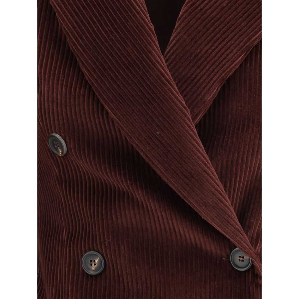 Brunello Cucinelli Bordeaux Cotton Women's Coat