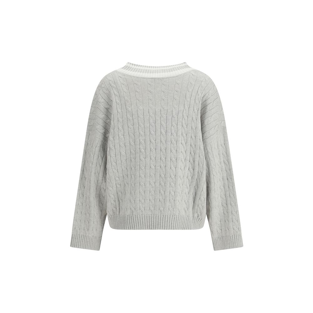 Brunello Cucinelli White Cotton Women's Sweatshirt