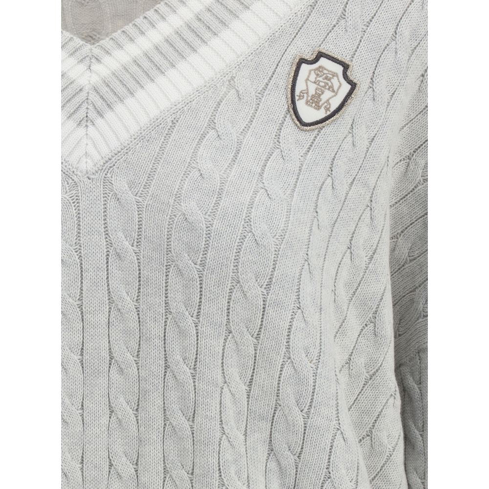 Brunello Cucinelli White Cotton Women's Sweatshirt