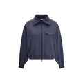 Brunello Cucinelli Blue Cotton Women's Bomber