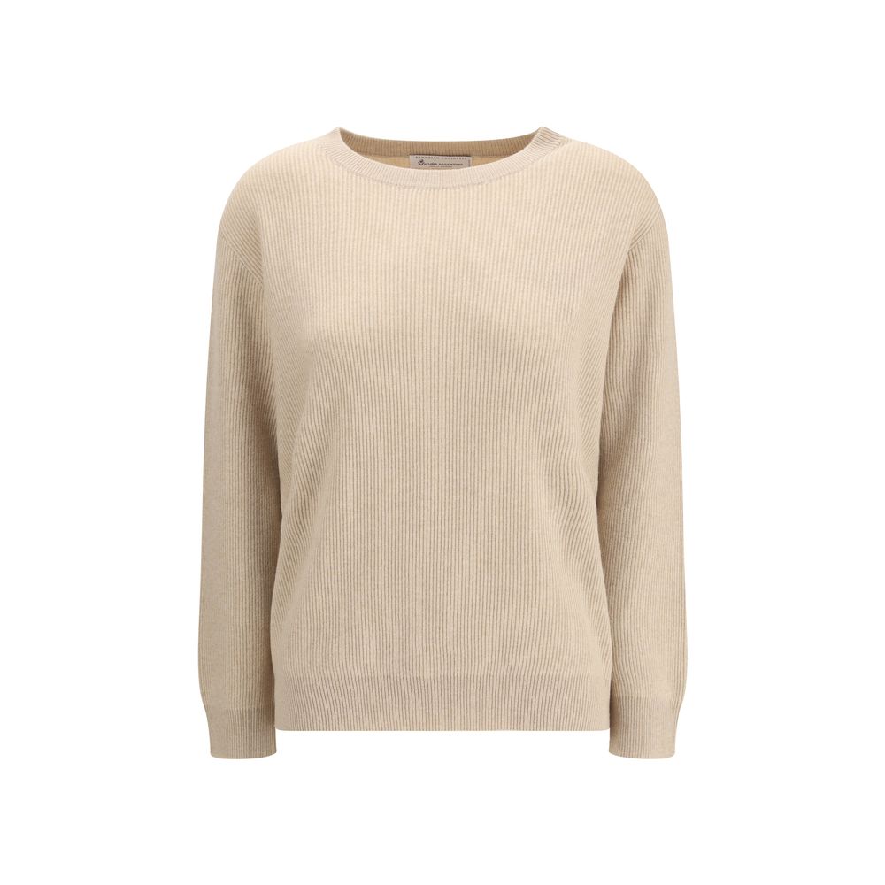 Brunello Cucinelli Beige Cashmere Cashmere Women's Sweater