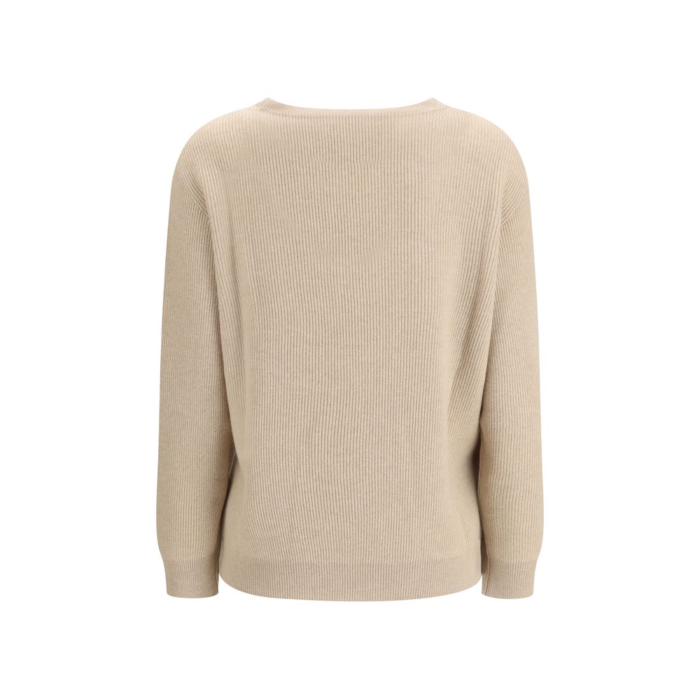 Brunello Cucinelli Beige Cashmere Cashmere Women's Sweater