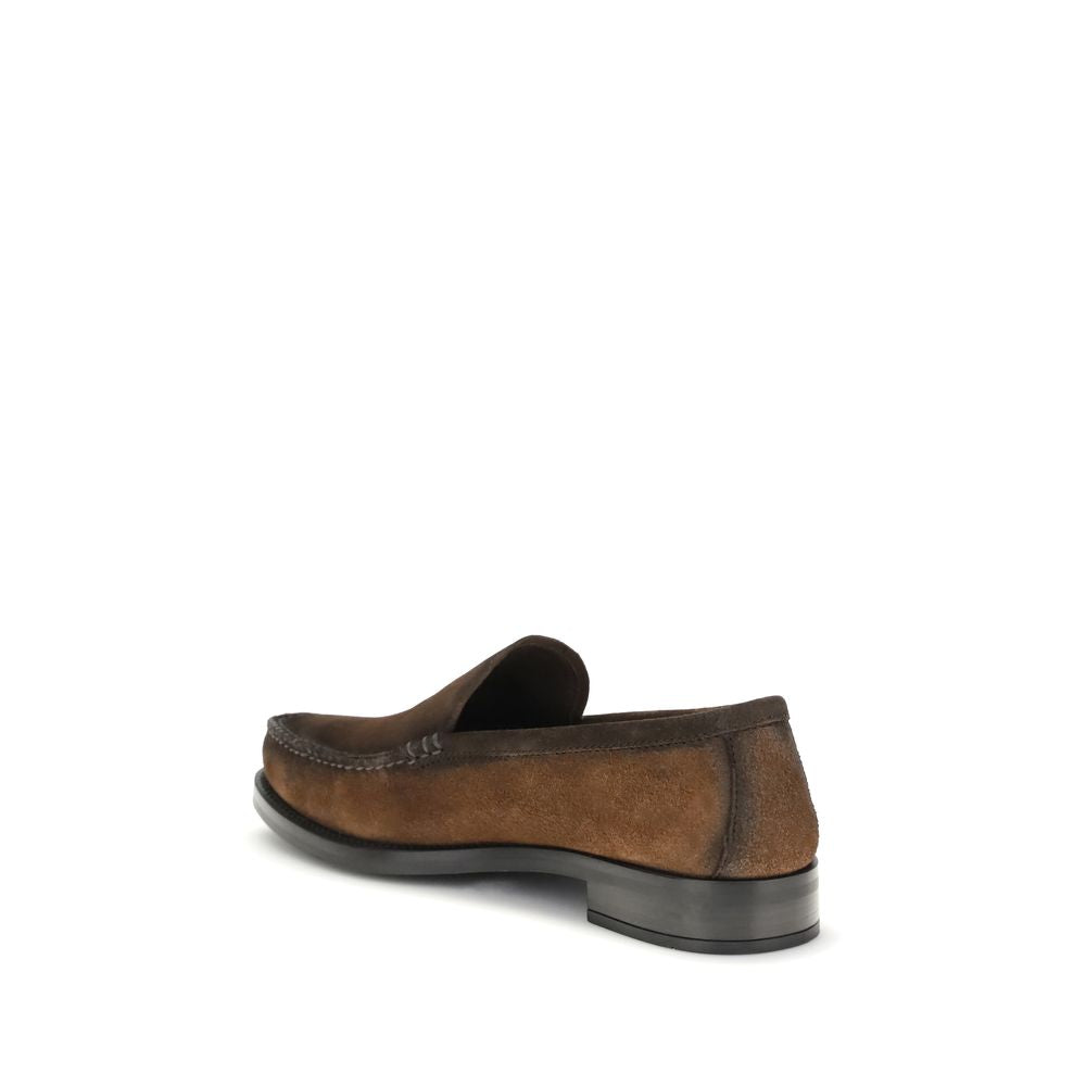 Prada Brown Leather Slip-On Women's Loafers