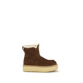 Prada Brown Calf Leather Bos Taurus Ankle Women's Boots