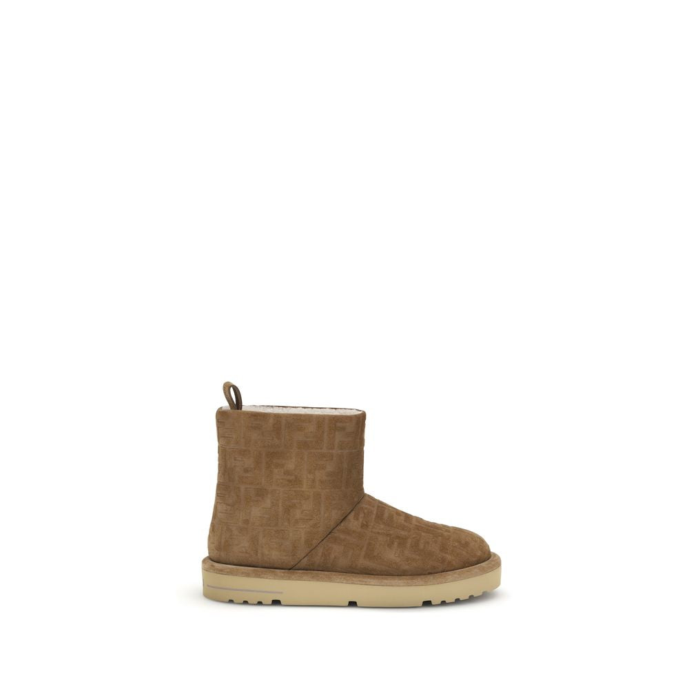Fendi Brown Leather Ankle Men's Boots