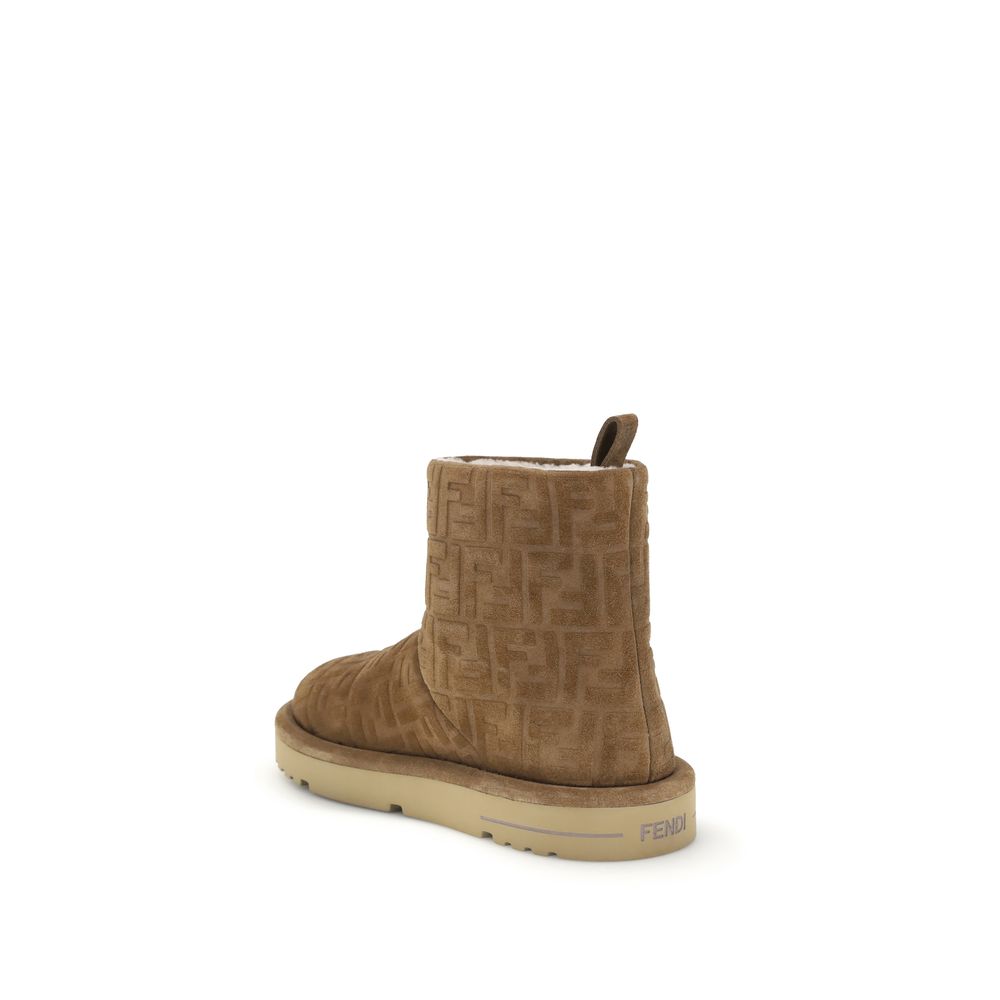 Fendi Brown Leather Ankle Men's Boots