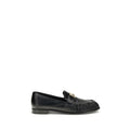 Fendi Black Calf Leather Bos Taurus Slip-On Women's Loafers