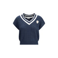 Brunello Cucinelli Blue Cotton Sleeveles Women's Sweater