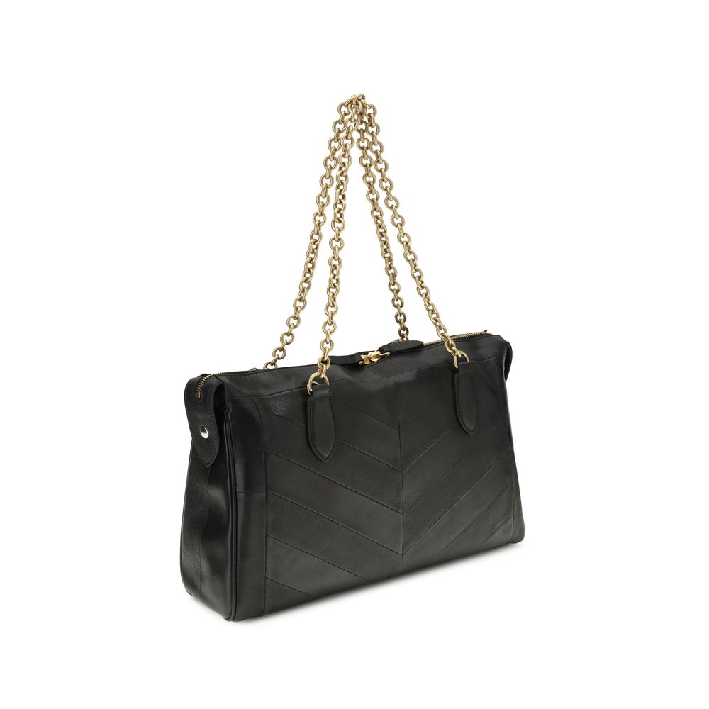 Valentino Garavani Black Lamb Ovis Aries Aries Shoulder Men's Bag