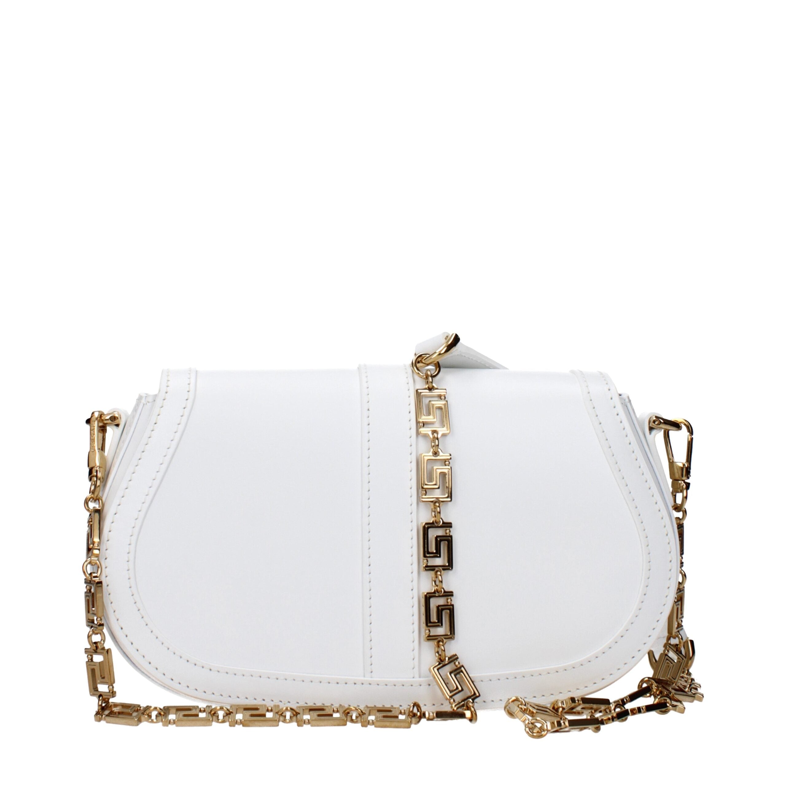 Versace White Leather Crossbody Women's Bag