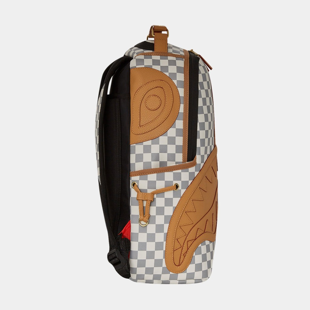 Exclusive Henny Raceway Mens Backpack (White/Beige) — OS — Back View