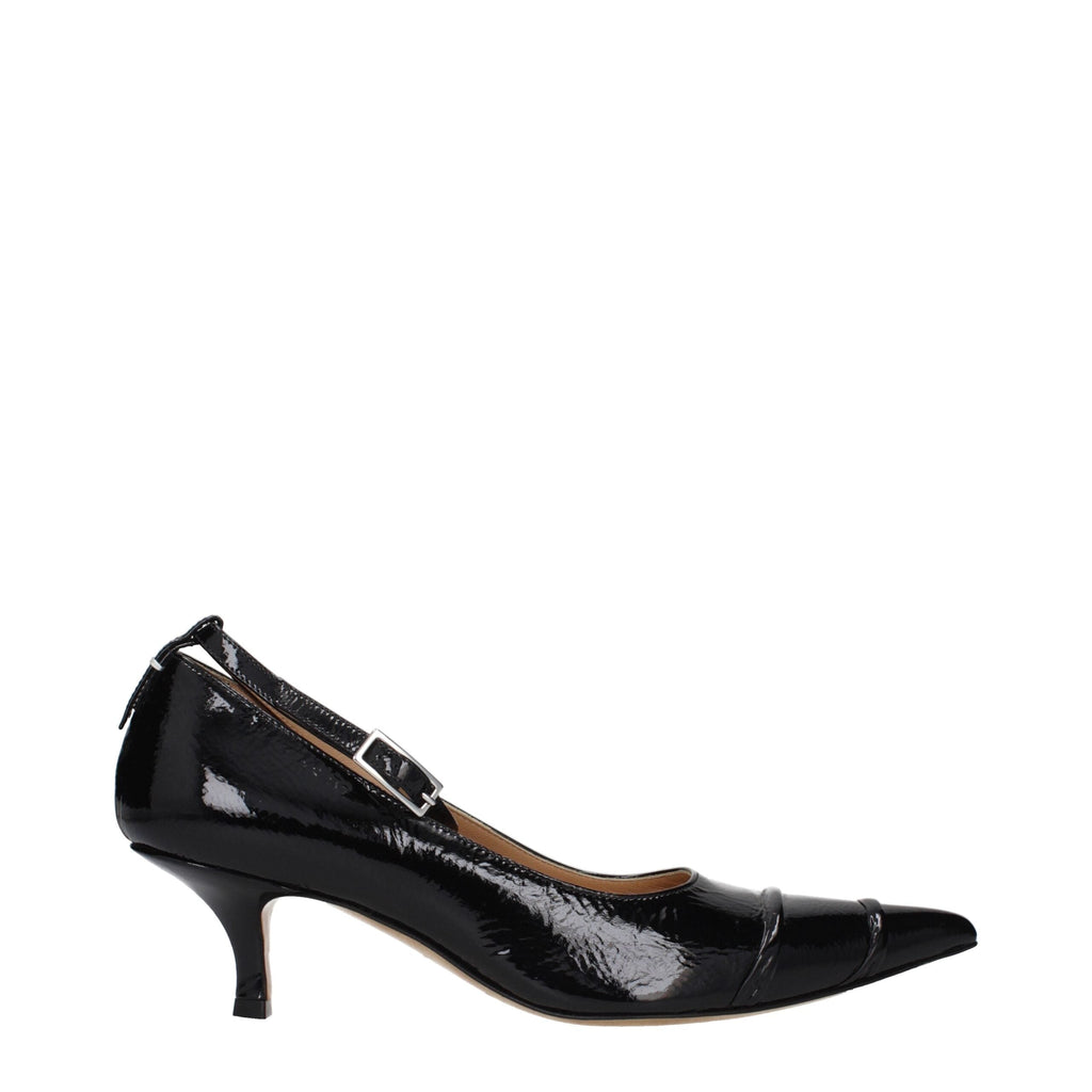 Maison Margiela Black Leather Women's Pumps