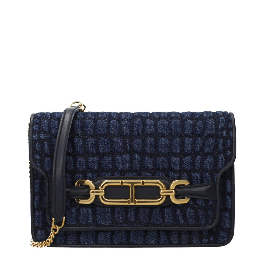 Tom Ford Blue Fabric Clutch Women's Bag