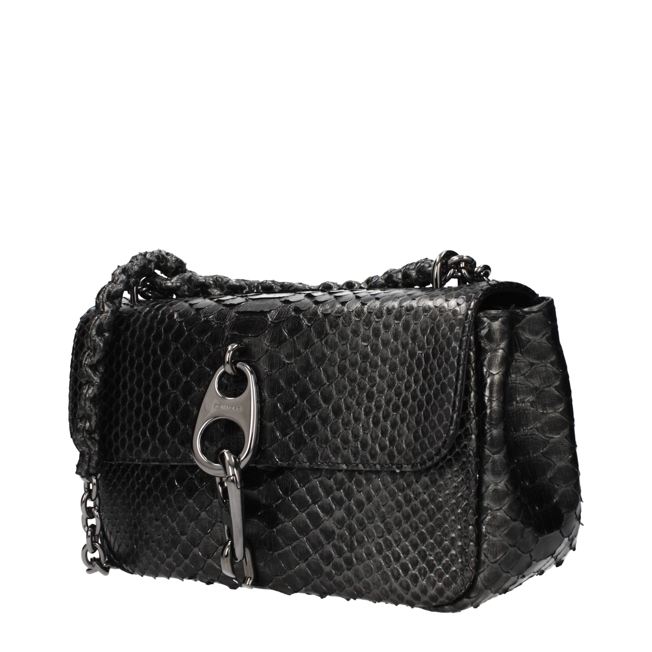 Tom Ford Gray Skin Shoulder Women's Bag