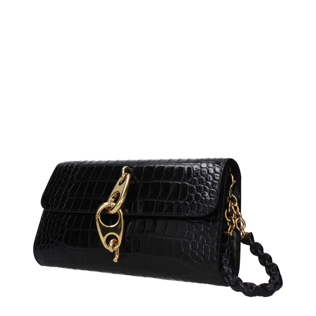 Tom Ford Black Leather Clutch Women's Bag