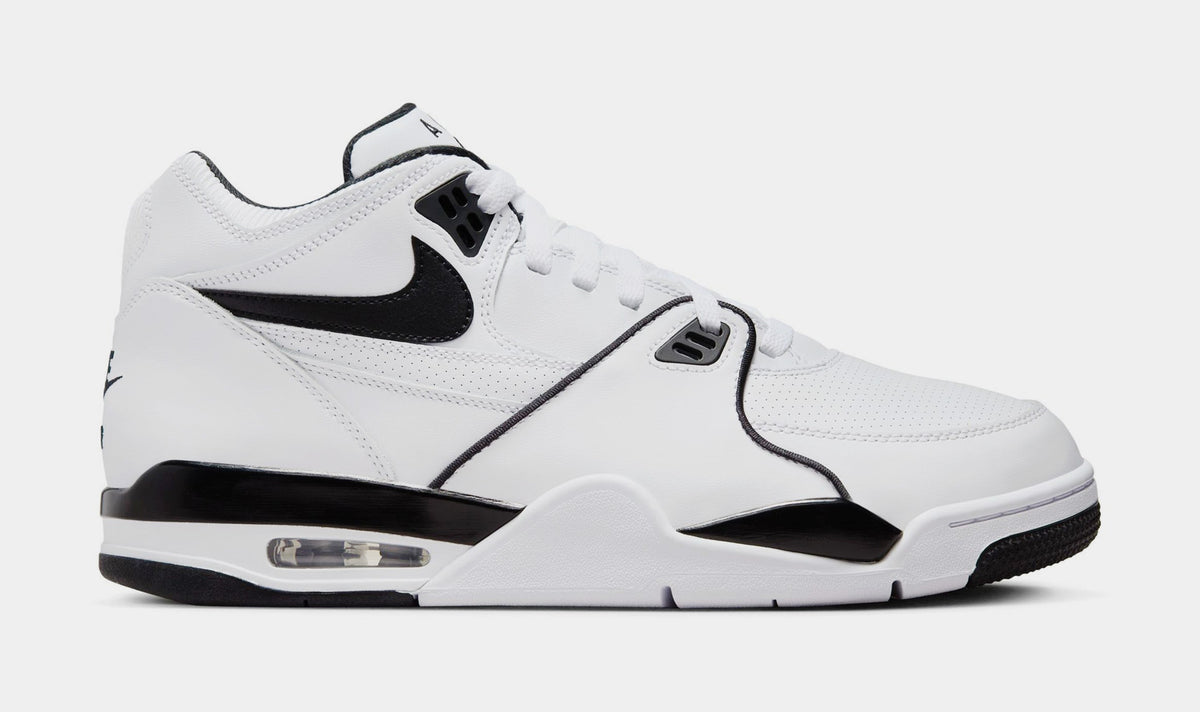 Exclusive Air Flight 89 Mens Lifestyle Shoes (White/Black/Grey) — 4 — Front View